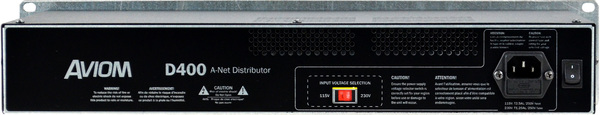 D400-DANTE A-NET DISTRIBUTOR, WITH DANTE INTERFACE